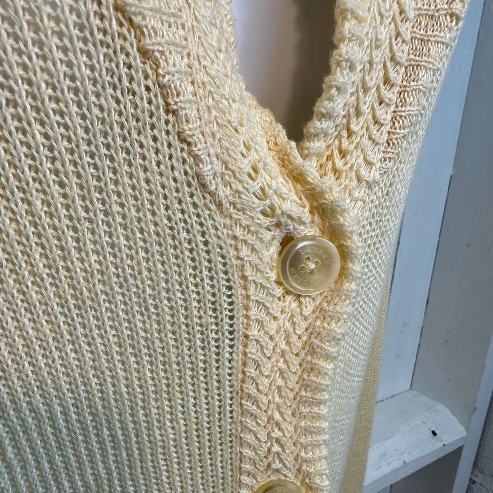 NWT Lauren Ralph Lauren Morton Cardigan Sweater Linen Women’s Large - Picture 6 of 12